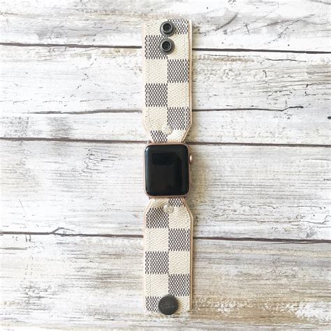 louis vuitton apple watch band damier azur|Apple Watch Band Repurposed Classic LV Monogram Damier .